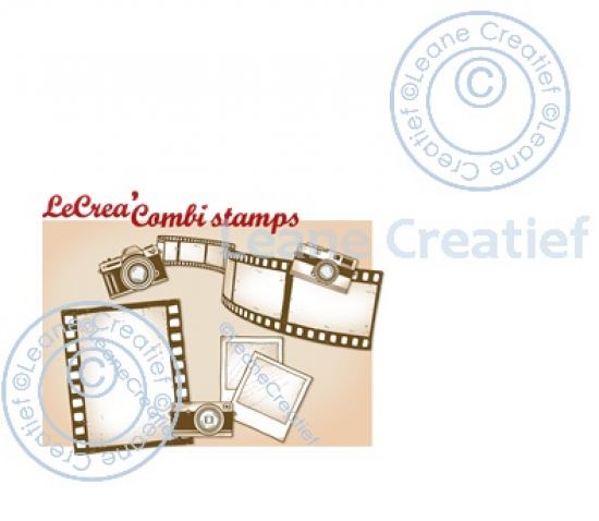 Set 8 stampile LeCrea Design Combi - Cameras, filmstrips & pictures