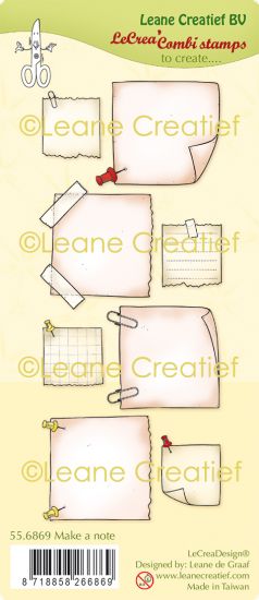 Set 8 stampile LeCrea Design Combi - Make a Note