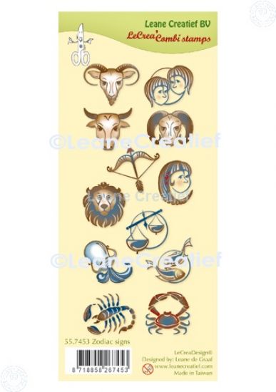 Set 12 stampile LeCrea Design - Zodiac signs