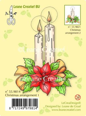 Stampila LeCrea Design - Christmas arrangement 1 with ponsettia