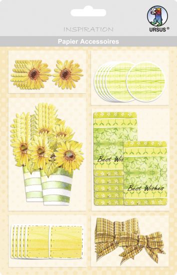 Set 36 accesorii felicitari - Motiv 23 - Sunflowers