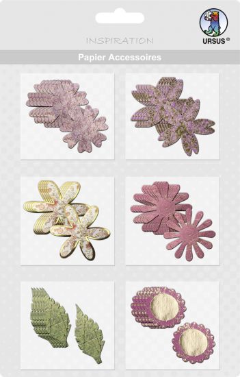 Set 36 accesorii felicitari - Motiv 30 - Flowers