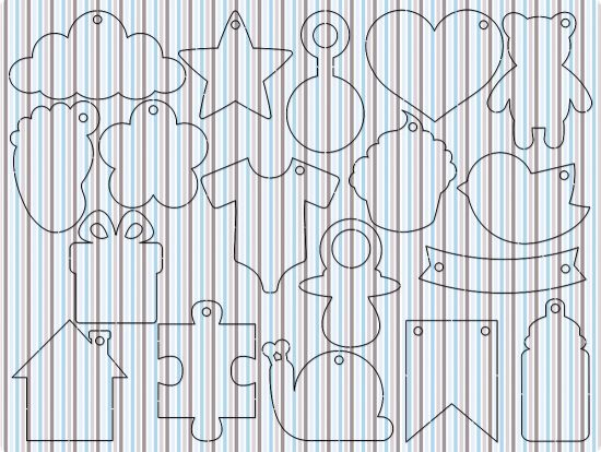 Set 90 tag-uri imprimate botez - Paper Tags - Anton