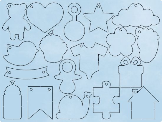 Set 90 tag-uri imprimate botez - Paper Tags - Anton