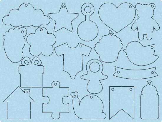 Set 90 tag-uri imprimate botez - Paper Tags - Anton