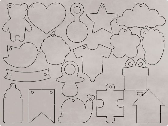 Set 90 tag-uri imprimate botez - Paper Tags - Anton
