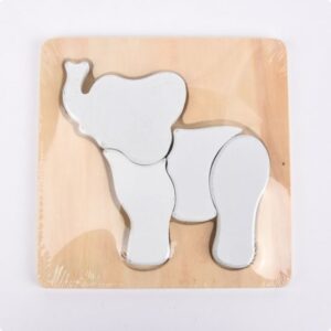 Puzzle blanc 4 piese - Elephant