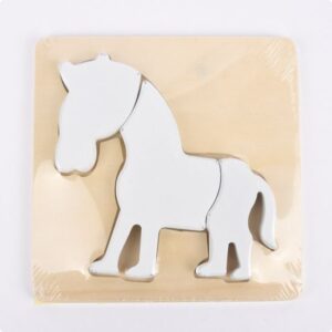 Puzzle blanc 3 piese - Horse