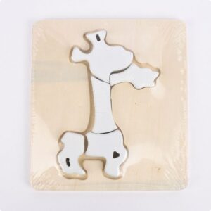 Puzzle blanc 5 piese - Giraffe