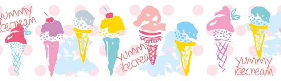 Banda adeziva din hartie de orez - Ice Cream