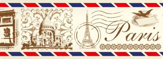 Banda adeziva din hartie de orez - Paris