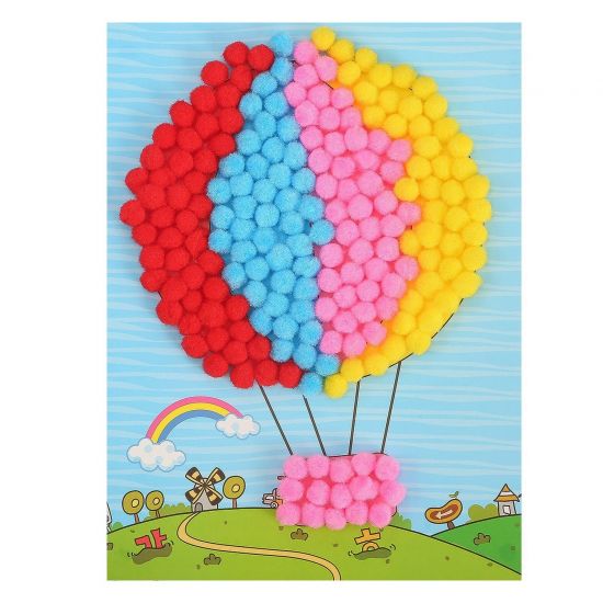 Set 80 pompoane acrilice 1 cm - Unt