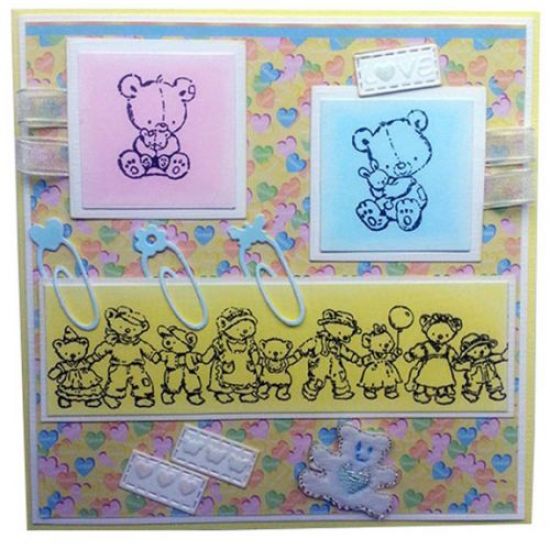 Set 2 matrite Cutting & Embossing - Paper clips baby-neutral