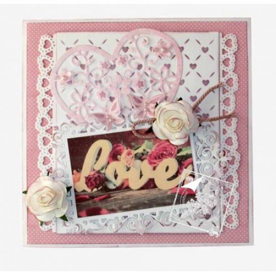 Matrita Cutting & Embossing - Heart with flowers & butterfly
