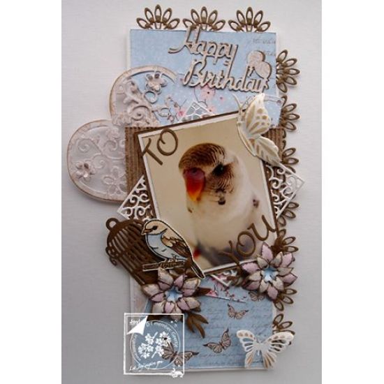 Matrita Cutting & Embossing - Heart with flowers & butterfly