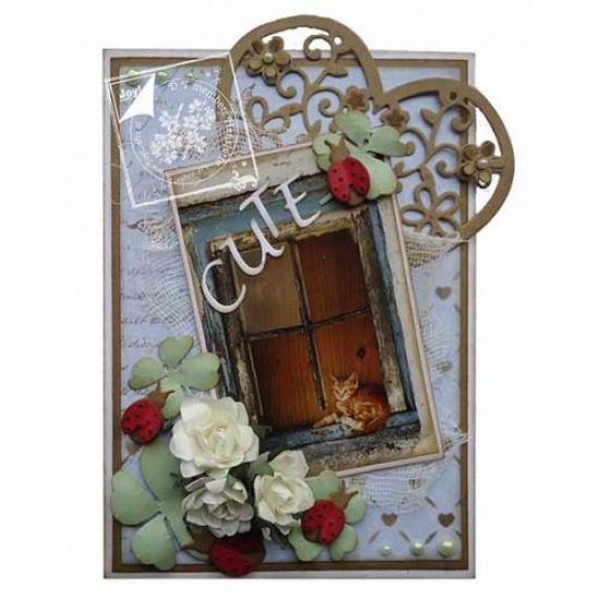 Matrita Cutting & Embossing - Heart with flowers & butterfly