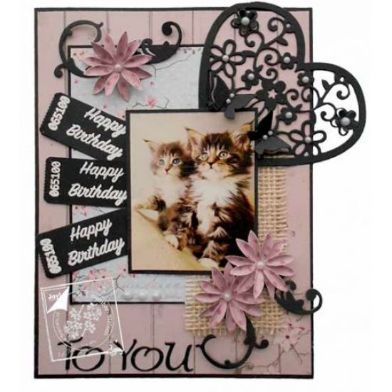 Matrita Cutting & Embossing - Heart with flowers & butterfly