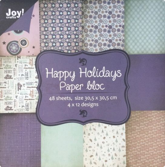Set 48 hartii imprimate - Happy Holidays