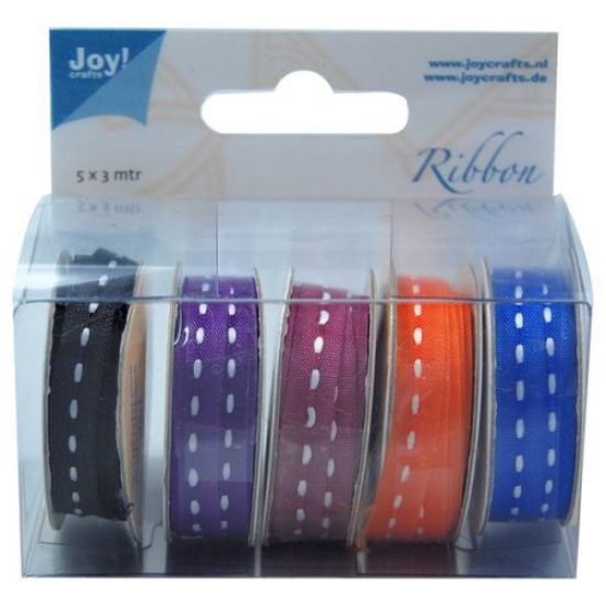 Set 5 panglici 6mm - Taffeta pulling ribbon