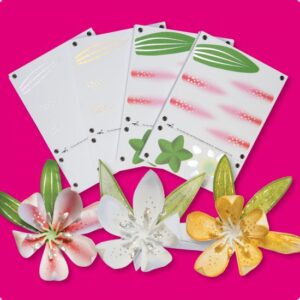 Set 60 cartoane imprimate si foliate - Bouquet Boutique Oriental Lily Pads - TVA-ul cadou