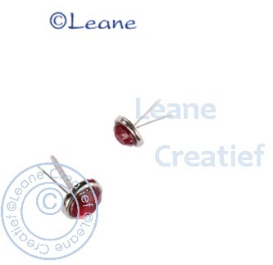 Set 16 agrafe ornamentale 8/10 mm, Jewel brads - Bordeaux/ Light pink