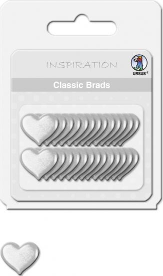 Set 26 agrafe ornamentale - Hearts Silver