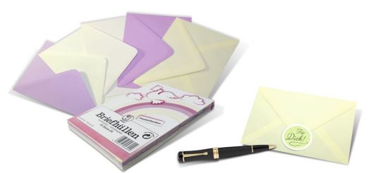Set 25 plicuri C6, 90 g/m2, culori pastelate