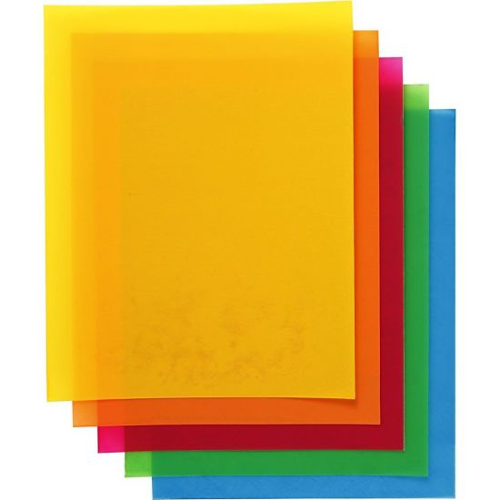 Set 10 folii 20 x 30 cm termocontractibile colorate