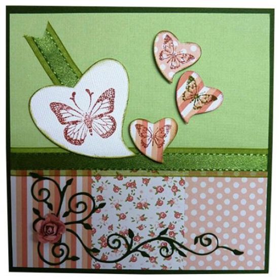 Set 24 coli carton A5 structura verde menta - imitatie tesatura stearsa