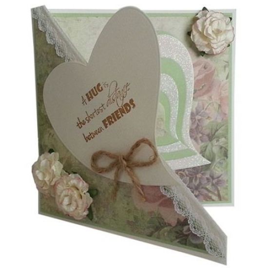 Set 24 coli carton A5 structura verde menta - imitatie tesatura stearsa