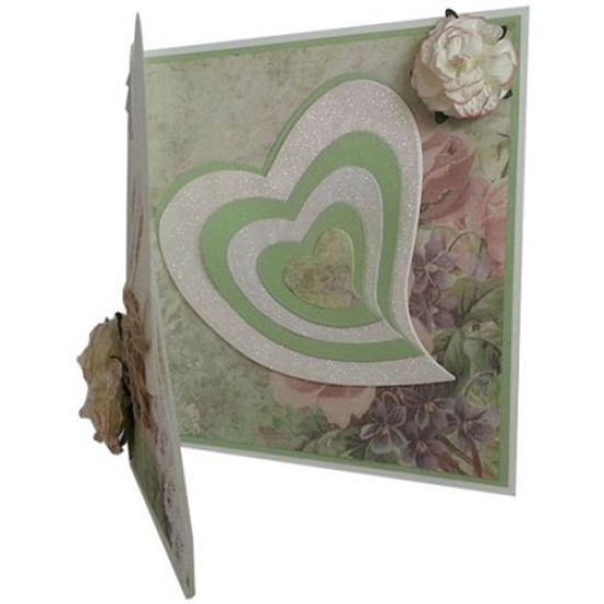 Set 24 coli carton A5 structura verde menta - imitatie tesatura stearsa