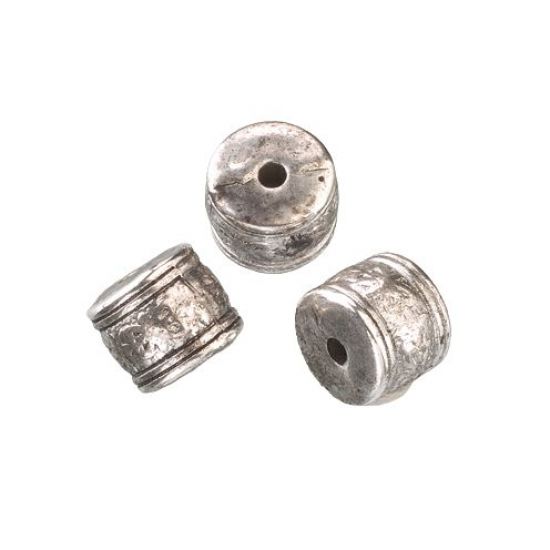 Set 3 margele din plastic argintiu - Tibet Old Silver