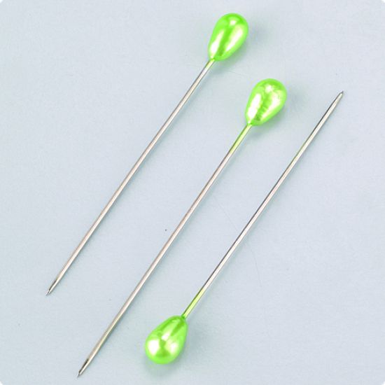Set 40 ace cu perle verzi ovale