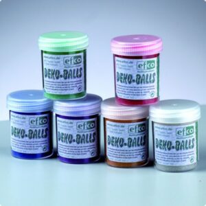 Set 6 culori bile deco din sticla - Deko Balls Transparent 1,5 mm