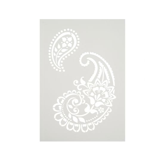 Sablon bricolaj A4 - Paisley Ornamente