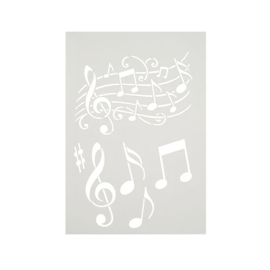 Sablon bricolaj A4 - Musical Notes