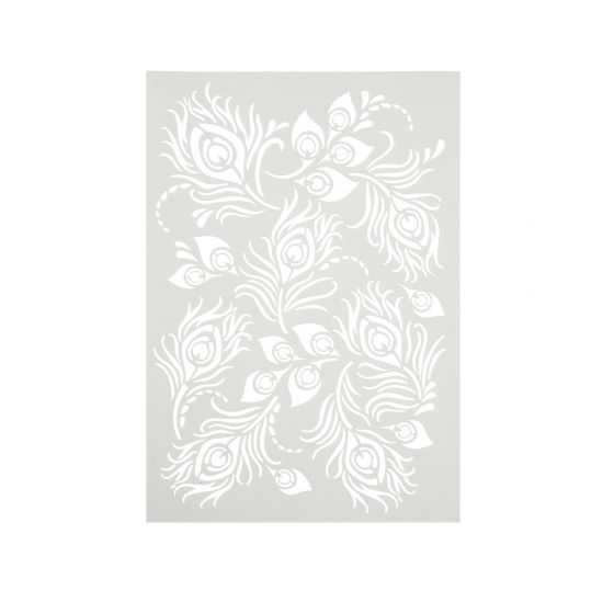 Sablon bricolaj A4 - Peacock Feathers