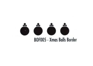 Matrita pentru embosare margine 15 x 2 cm - Xmas balls border