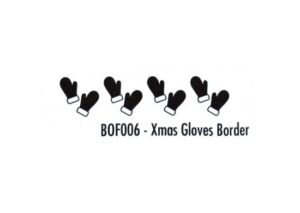 Matrita pentru embosare margine 15 x 2 cm - Xmas gloves border