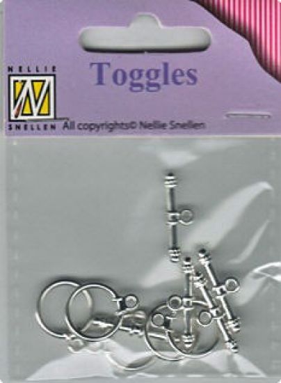 Set 5 inchizatori argintii pentru bratari - Toggles 1180