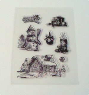 Set 7 stampile din silicon - Merry Christmas