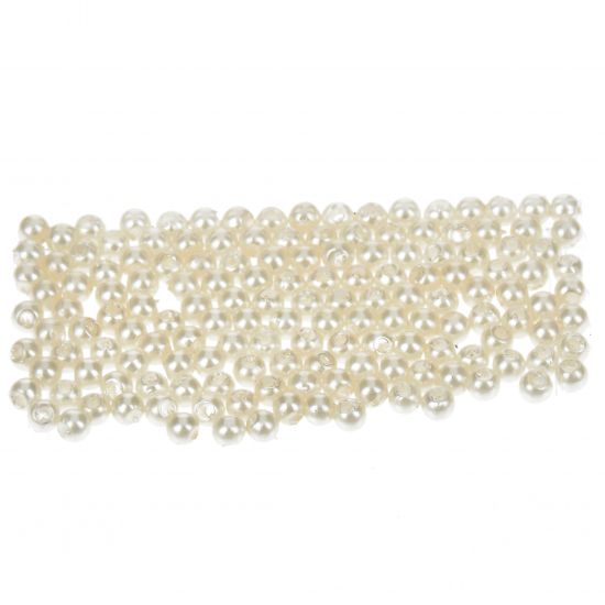 Perle 3 mm din plastic - Ivoire