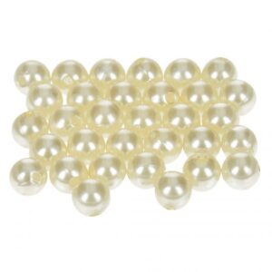 Perle 5 mm din plastic - Ivoire