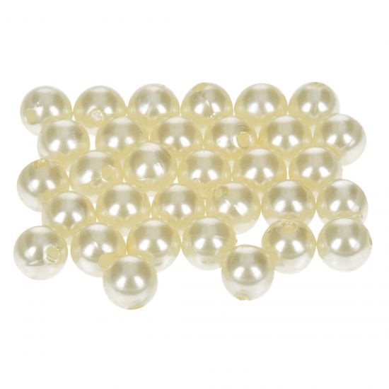 Perle 5 mm din plastic - Ivoire