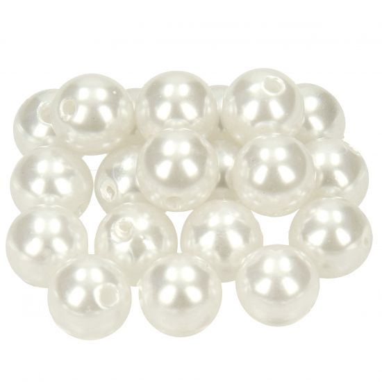 Perle 7 mm din plastic - Ivoire