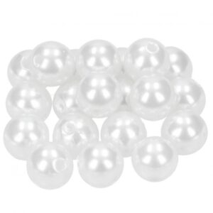 Perle 7 mm din plastic - White