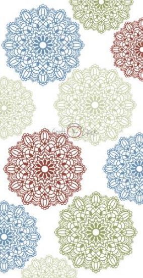 Set 12 coli imprimate - 15,5 x 30,5 cm - Flowers