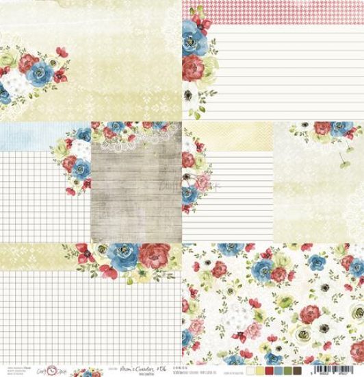 Coala hartie cu 2 fete diferit imprimate, 30,5 x 30,5 cm - Mom's Garden - 06