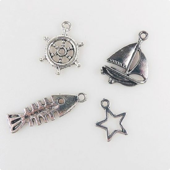 Set 8 charm-uri din metal - Boys