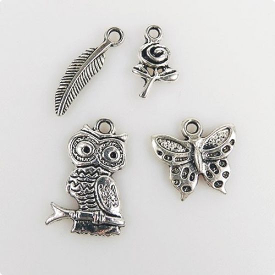 Set 8 charm-uri din metal - Nature